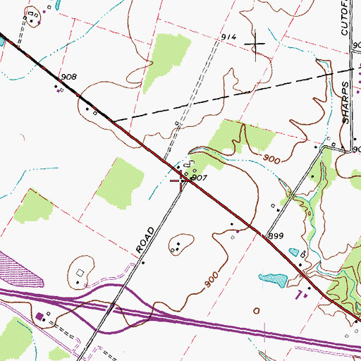 Topographic Map of Corner School (historical), OH