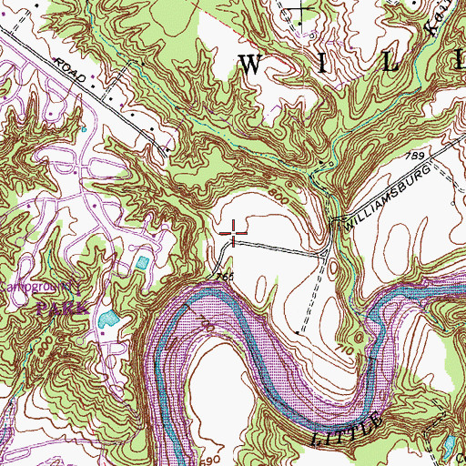 Topographic Map of Kain Run School (historical), OH