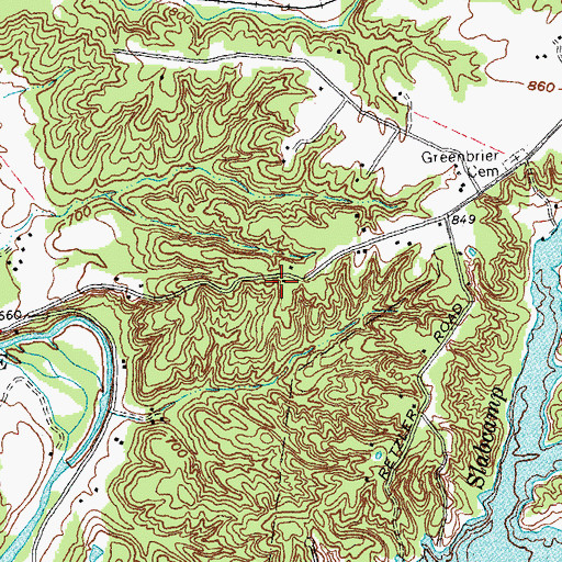 Topographic Map of Greenbrier School (historical), OH