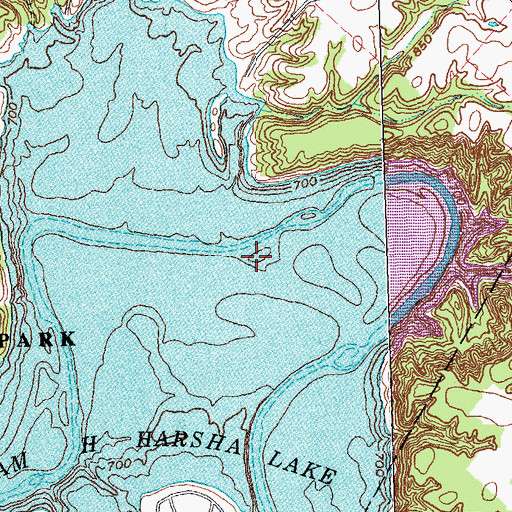 Topographic Map of Elk Lick (historical), OH