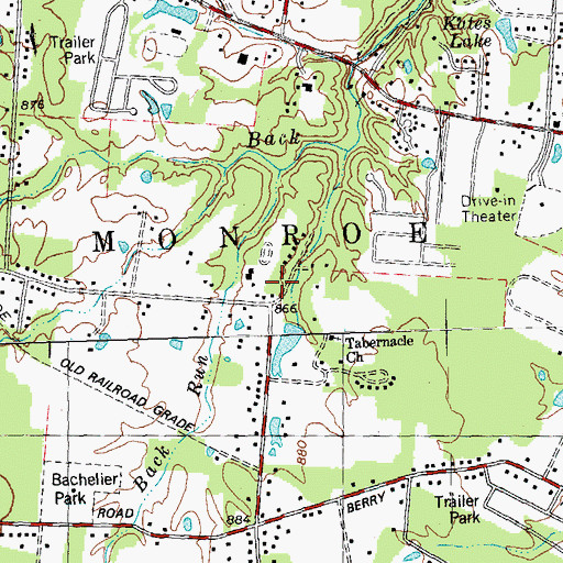 Topographic Map of Fairoaks School (historical), OH