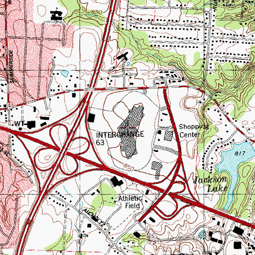 Topographic Map of Eastgate Mall Shopping Center, OH