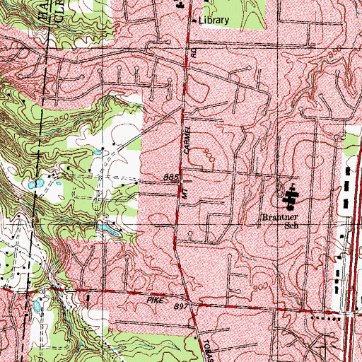 Topographic Map of Mount Carmel Station (historical), OH