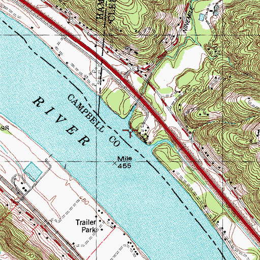 Topographic Map of Shady Lane Boat Harbor, OH