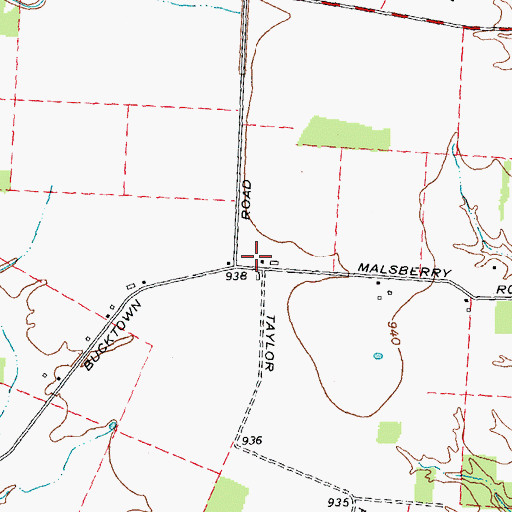 Topographic Map of Zionsville School (historical), OH