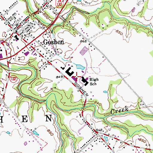 Topographic Map of Cook Elementary School, OH