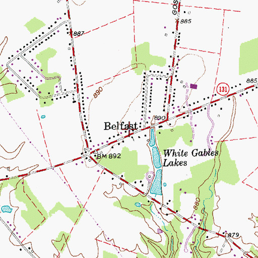 Topographic Map of Belfast School (historical), OH