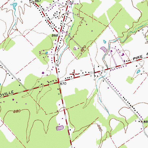 Topographic Map of Salem School (historical), OH