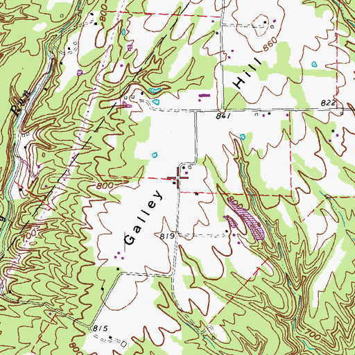 Topographic Map of Galley Hill School (historical), OH