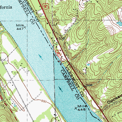 Topographic Map of Frontier Boat Harbor, OH
