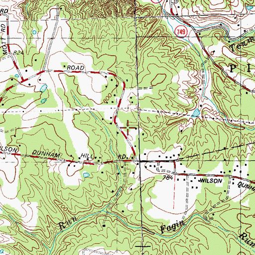 Topographic Map of Durham Hill School (historical), OH