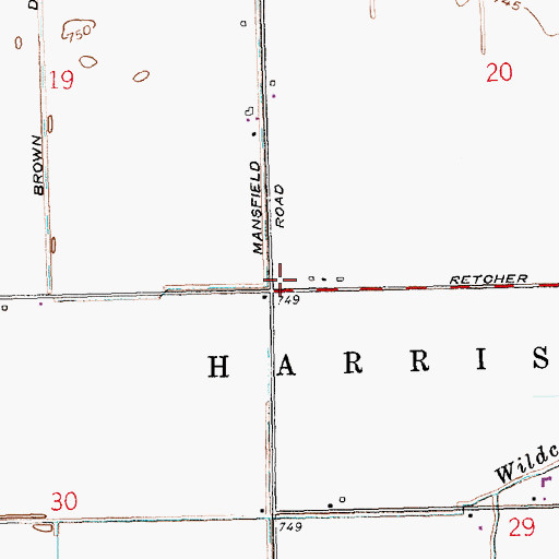 Topographic Map of Bethel Church (historical), OH