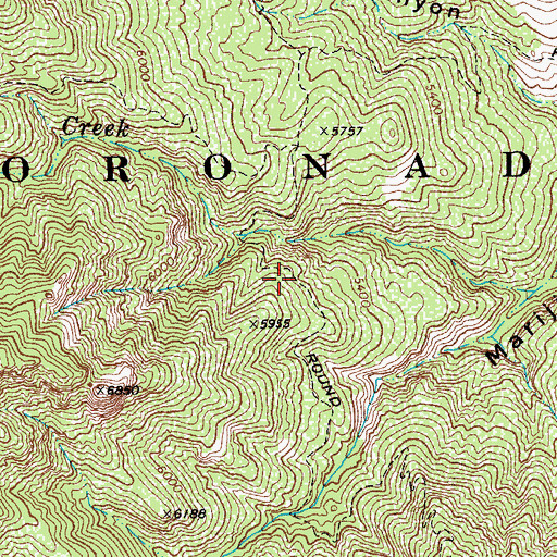 Topographic Map of Round the Mountain Trail, AZ