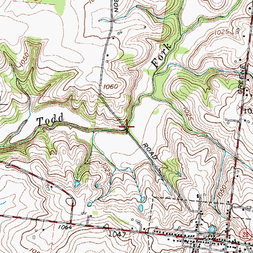 Topographic Map of Martinsville Road Bridge, OH