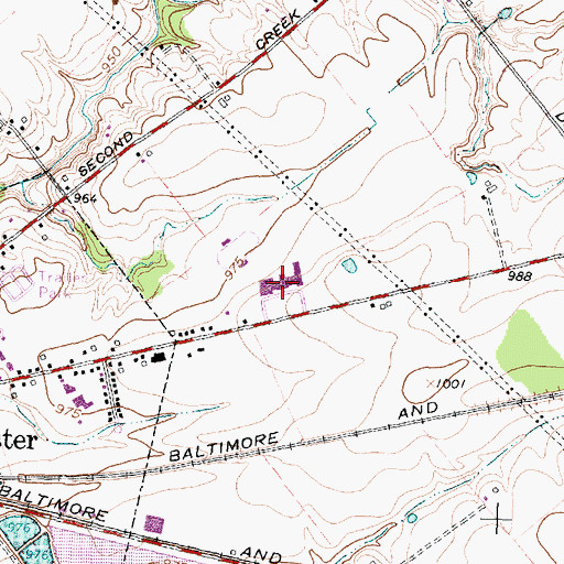 Topographic Map of Blanchester High School, OH
