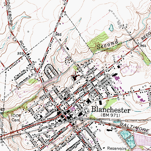Topographic Map of J B Putnam Elementary School, OH