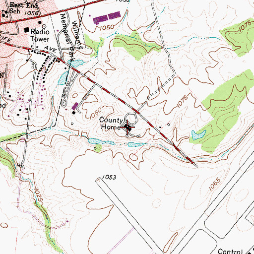 Topographic Map of Clinton County Home, OH