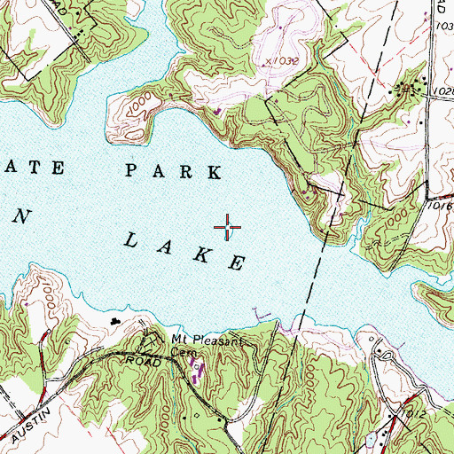 Topographic Map of Austin Island, OH
