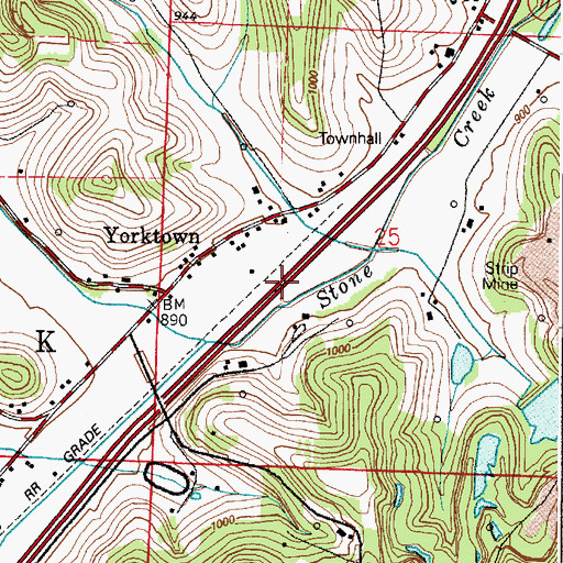 Topographic Map of Ankeny School (historical), OH