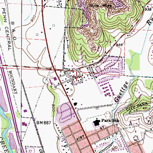 Topographic Map of Candlelight Villas, OH