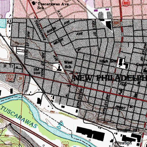 Topographic Map of Church of the Brethren, OH