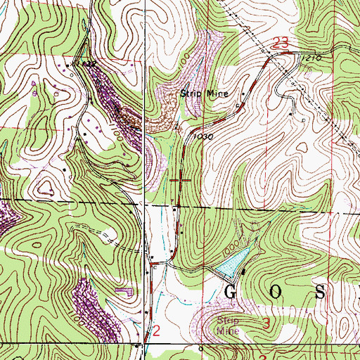 Topographic Map of Egypt (historical), OH