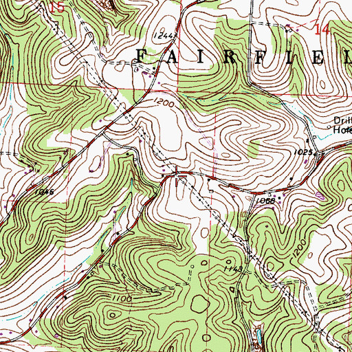 Topographic Map of Honey Run School (historical), OH