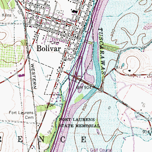 Topographic Map of Interchange l93, OH