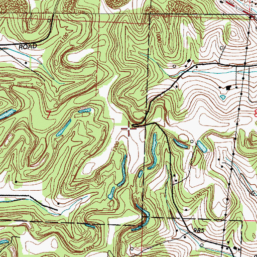 Topographic Map of Knob Hill School (historical), OH