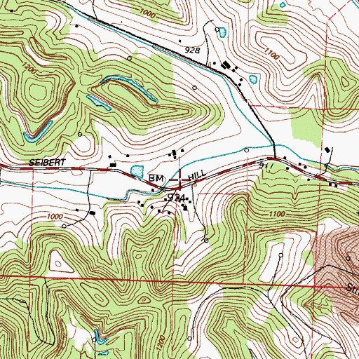 Topographic Map of Lehn School (historical), OH