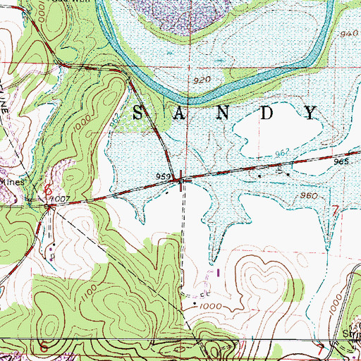 Topographic Map of Little Brick School (historical), OH
