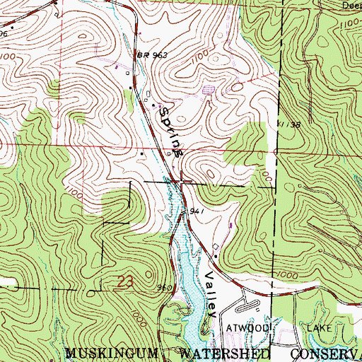 Topographic Map of Little Fraction School (historical), OH