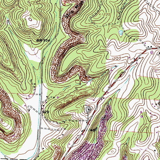 Topographic Map of New England (historical), OH