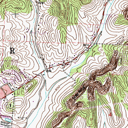 Topographic Map of Penobscot School (historical), OH