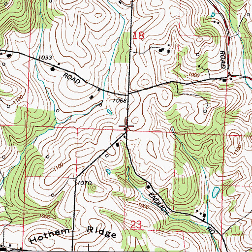 Topographic Map of Pleasant Hill School (historical), OH
