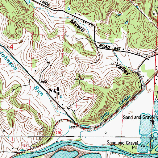Topographic Map of Pleasant Hill School (historical), OH