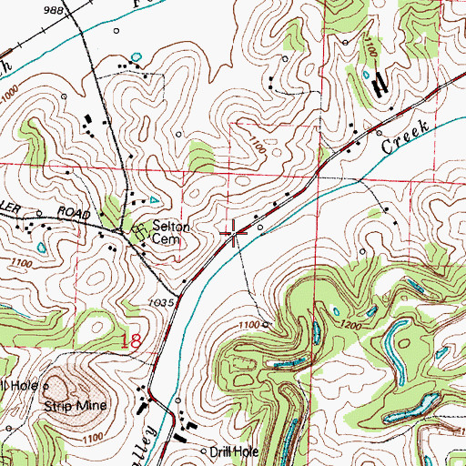 Topographic Map of Pleasant Valley School (historical), OH