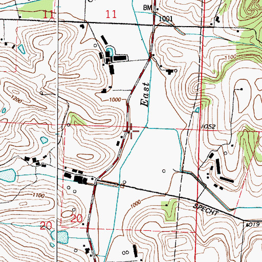 Topographic Map of Putt School (historical), OH