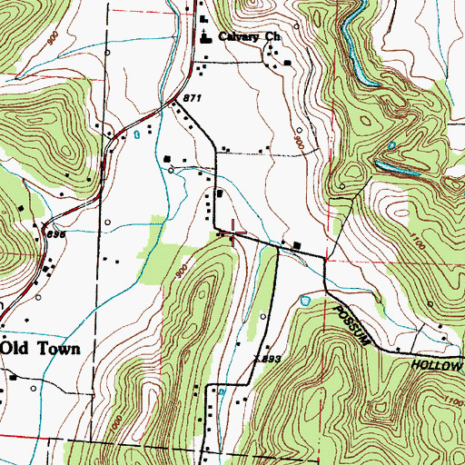 Topographic Map of Schlafley School (historical), OH