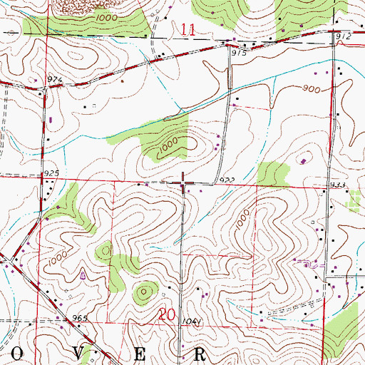 Topographic Map of School Number 12 (historical), OH