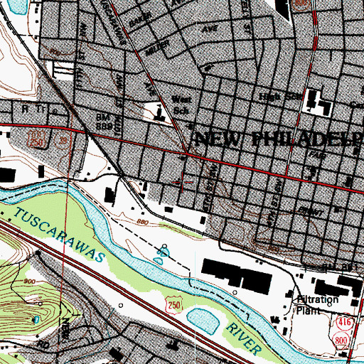 Topographic Map of Seventh Day Adventist Church, OH