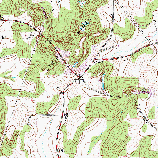 Topographic Map of Sowder School (historical), OH