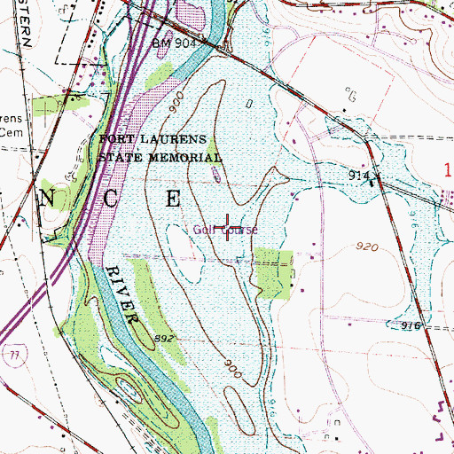 Topographic Map of Wilkshire Golf Course, OH