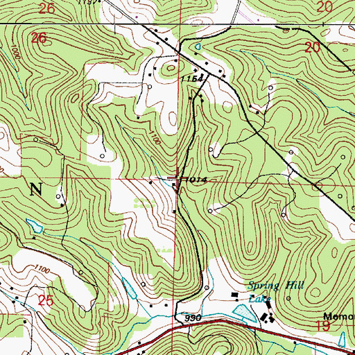 Topographic Map of Oak School (historical), OH