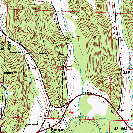 Topographic Map of Healey School (historical), OH