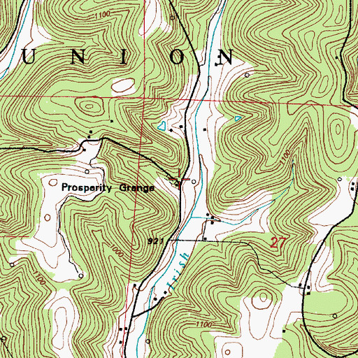 Topographic Map of Wesley Church (historical), OH
