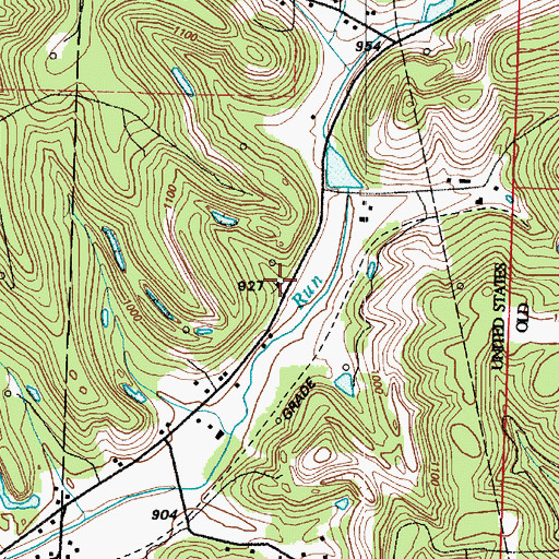 Topographic Map of Sunny Hollow School (historical), OH