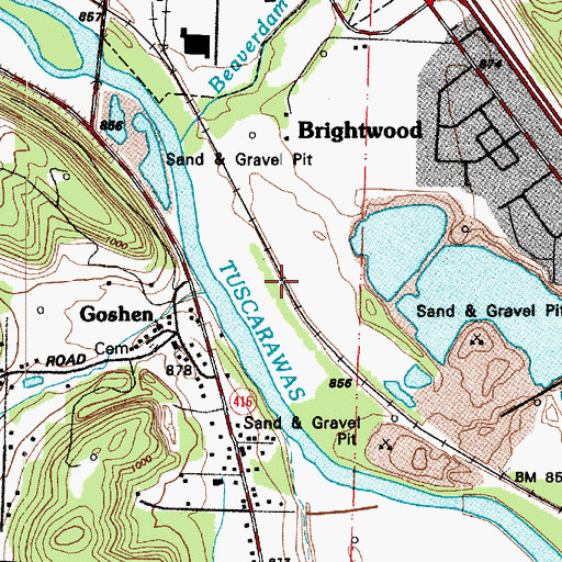 Topographic Map of Goshen Station (historical), OH