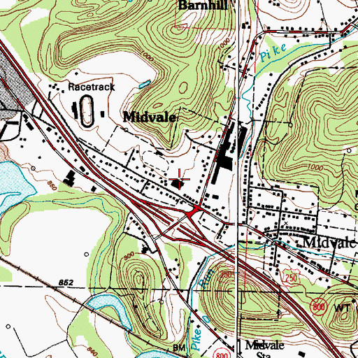 Topographic Map of Midvale Elementary School, OH