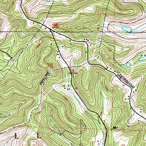 Topographic Map of Ross School (historical), OH
